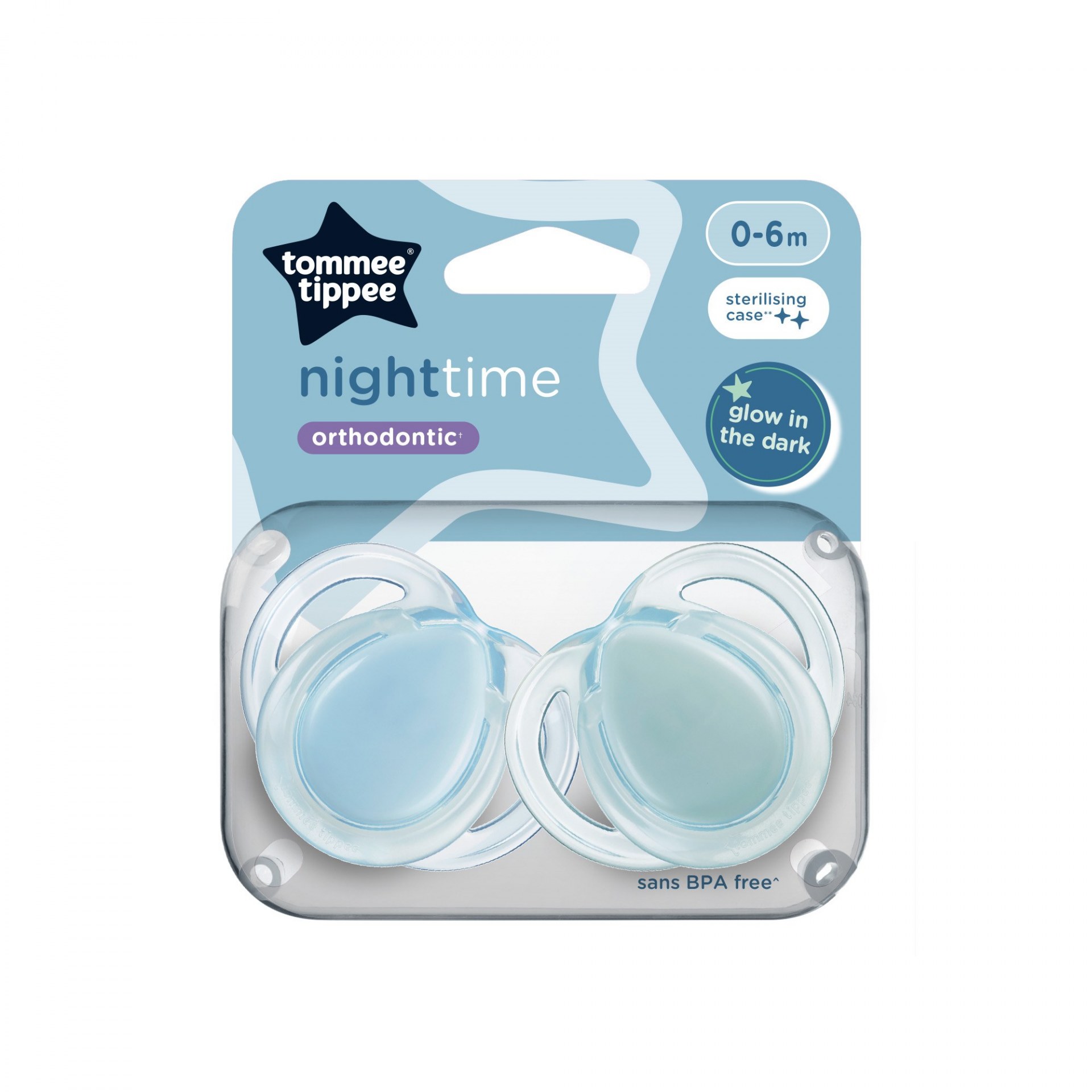 Tommee Tippee Night Éjszakai Nyugtatócumi 0-6 hó 2 db - Image 3