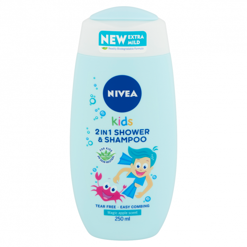 NIVEA KIDS 2IN 1 TUSFURDO ES SAMPON FIÚ 250 ML