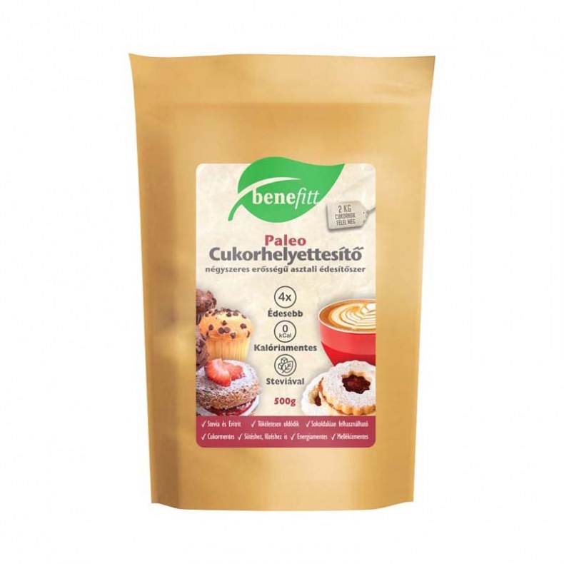 Interherb BeneFitt PALEO CUKORHELYETTESÍTŐ 4X ERŐS 500G