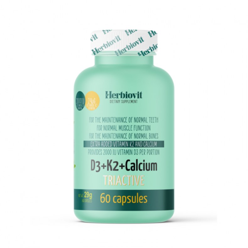 HERBIOVIT D3+K2+CA TRIACTIVE KAPSZ. 60X