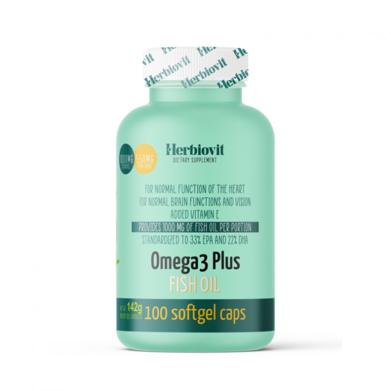 HERBIOVIT OMEGA-3 PLUS FISH OIL KAPSZ. 100X