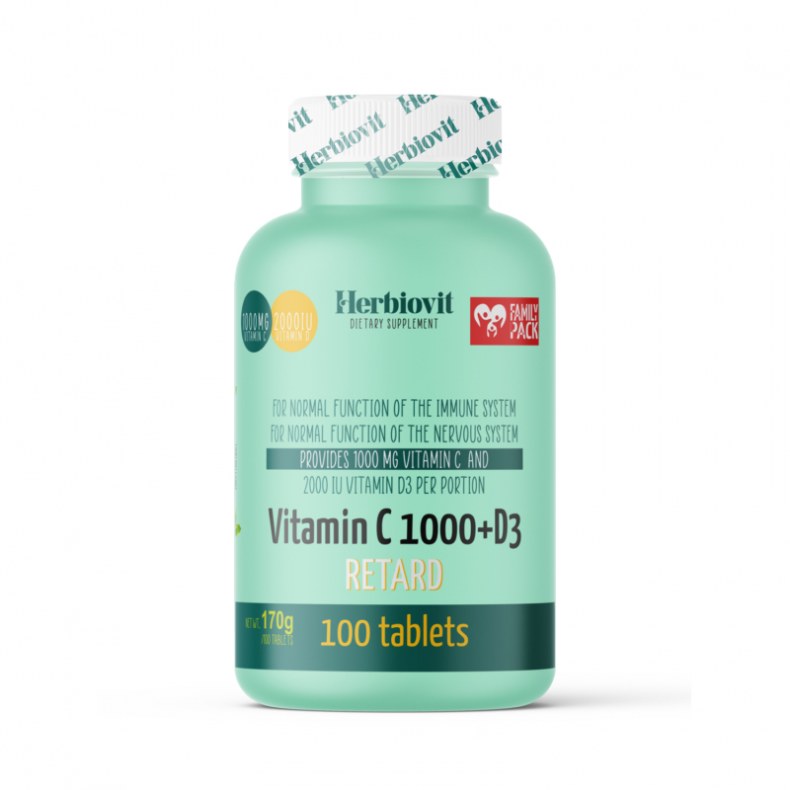 HERBIOVIT VITAMIN C 1000+D3 RETARD TABL. 100X