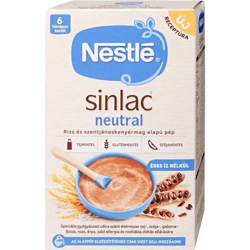 Nestlé Sinlac neutral rizs- és szentjánoskenyérmag alapú pép 650g