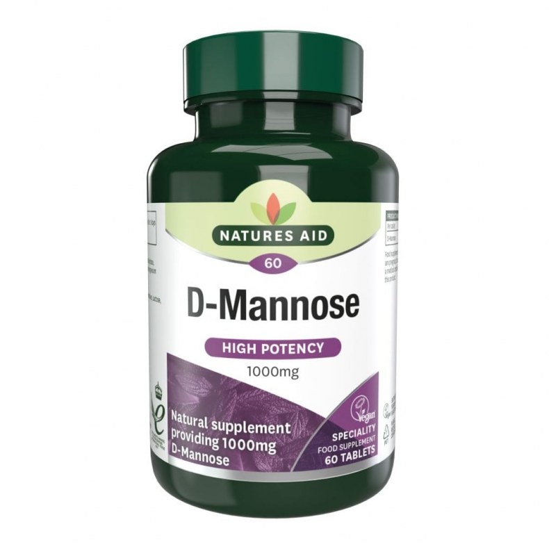 NATURES AID D-MANNOSE 1000MG TBL 60X