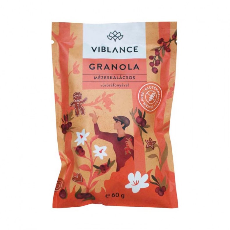 VIBLANCE GRANOLA MÉZESKALÁCSOS 60G