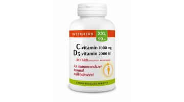 Interherb XXL C VITAMIN 1000MG+D3 2000NE TABLETTA 90X