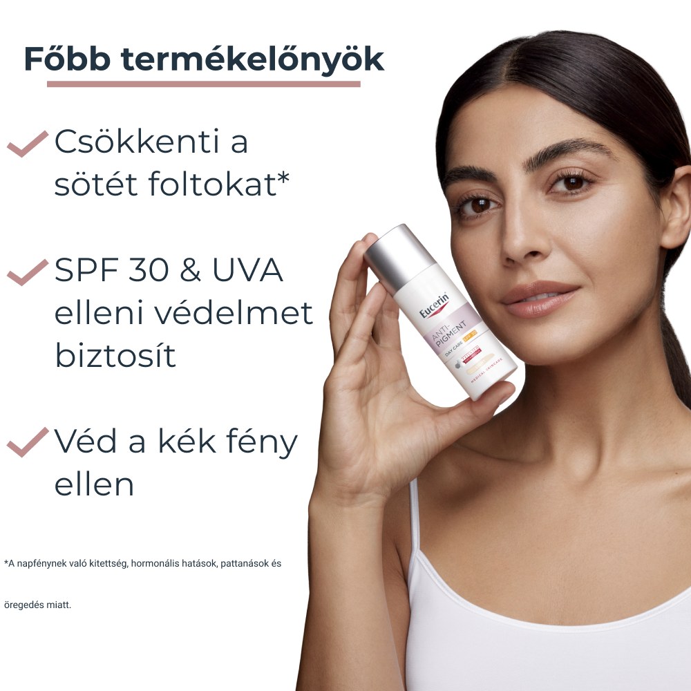Eucerin Anti-Pigment színezett nappali arckrém medium SPF30 50 ml - Image 3