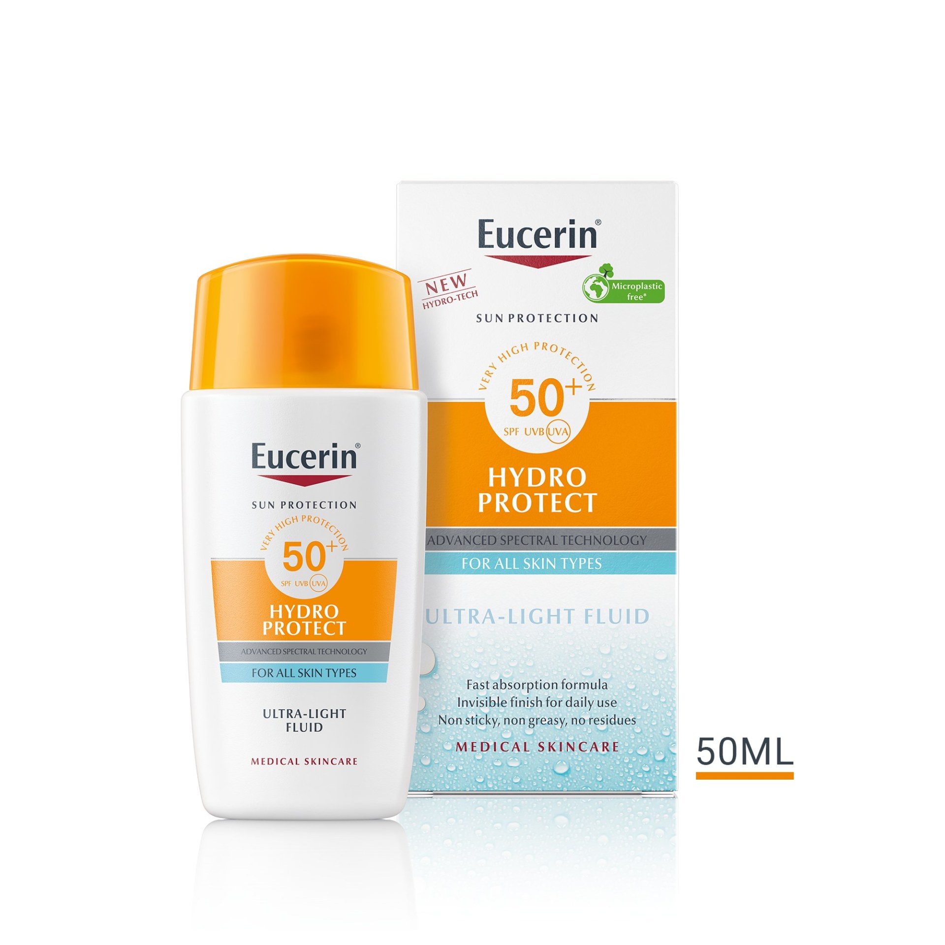 Eucerin Sun Hydro-Protect ultra könnyű napozó fluid arcra SPF50+ 50 ml - Image 5