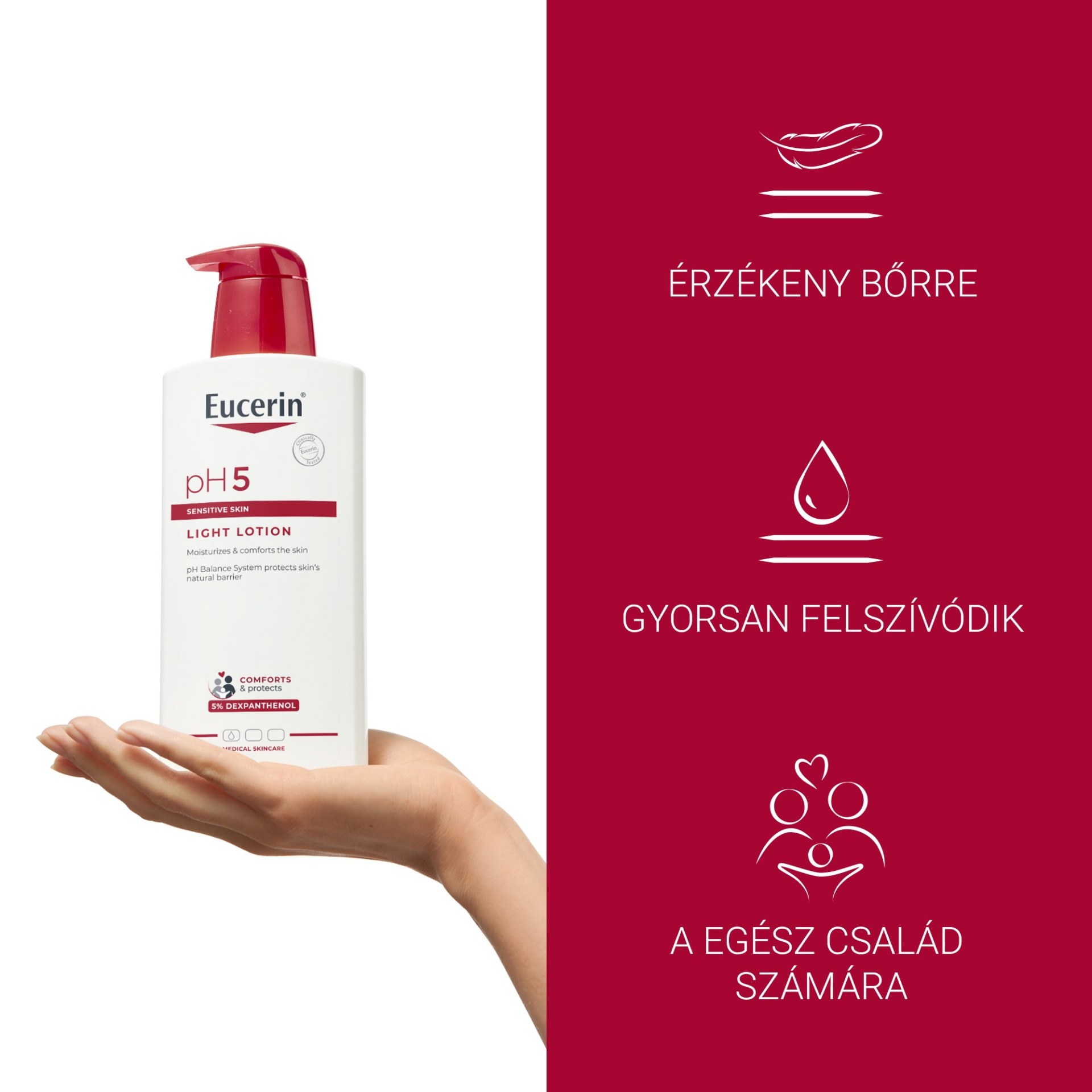 Eucerin pH5 könnyű hidratáló testápoló 400 ml pumpás - Image 4