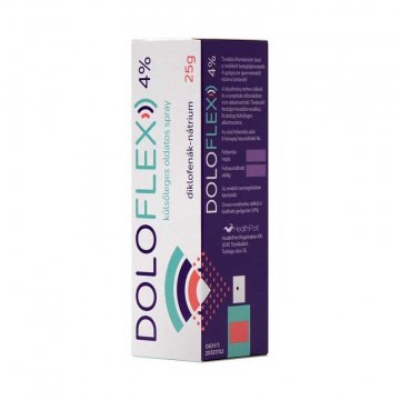 DOLOFLEX 4% KÜLSŐLEGES OLDATOS SPRAY 1X25G