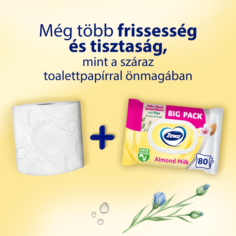 Zewa Nedves Törlő Almond Milk 80 db - Image 7