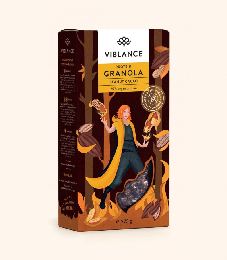 VIBLANCE GRANOLA PROTEIN MOGYORÓ KAKAÓ 275 G