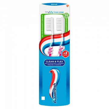 AQUAFRESH FOGKEFE CLEAN & FLEX MEDIUM 2X
