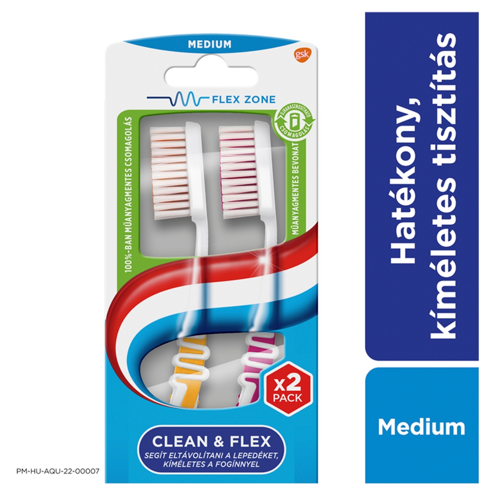 Aquafresh fogkefe clean& flex medium 2x - Image 3