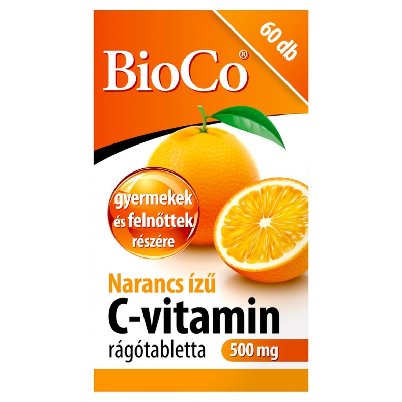 BioCo C-Vitamin 500mg rágótabletta narancs 60x