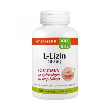 Interherb XXL L-LIZIN 500MG C-VITAMIN KAPSZULA 90X