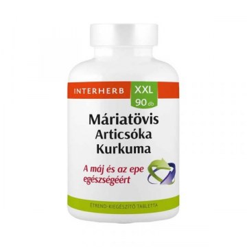 Interherb XXL MÁRIATÖVIS+ARTICSÓKA+KURKUMA TABLETTA  90X