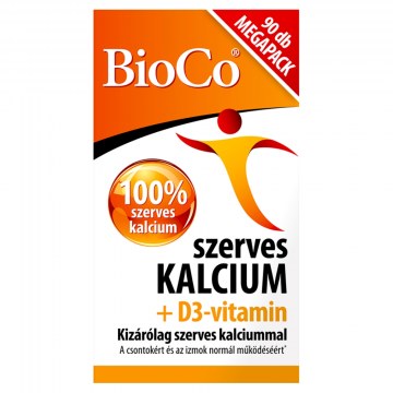 BioCo szerves kálcium+D3-vitamin filmtabletta 90x