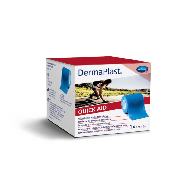 DERMAPLAST QUICK AID ÖNTAPADÓS KÖTSZER 6CMX2M (KÉK)