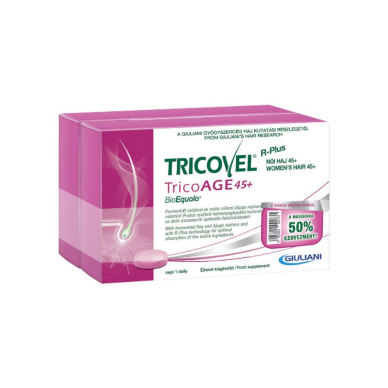 TRICOVEL TRICOAGE 45+ BIOEQUOLO TABL. 2X30x