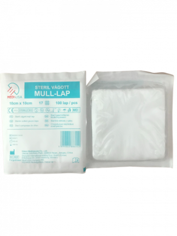 MEDUSHA STERIL VÁGOTT MULL-LAP 10X10CM 1X