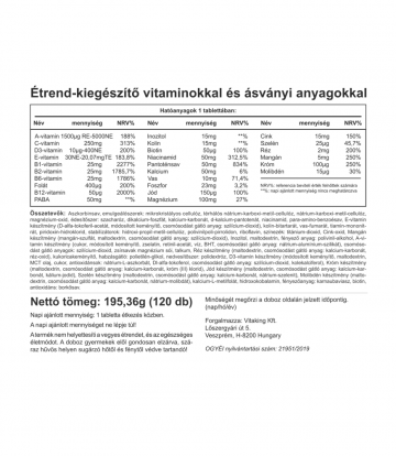 Alternative view of VITAKING MEGA-1 MULTIVITAMIN+ÁSVÁNYI TABLETTA 120X