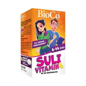 BioCo Suli vitamin étrend-kiegészítő rágótabletta citrom ízű 6-14 éveseknek - 90 db