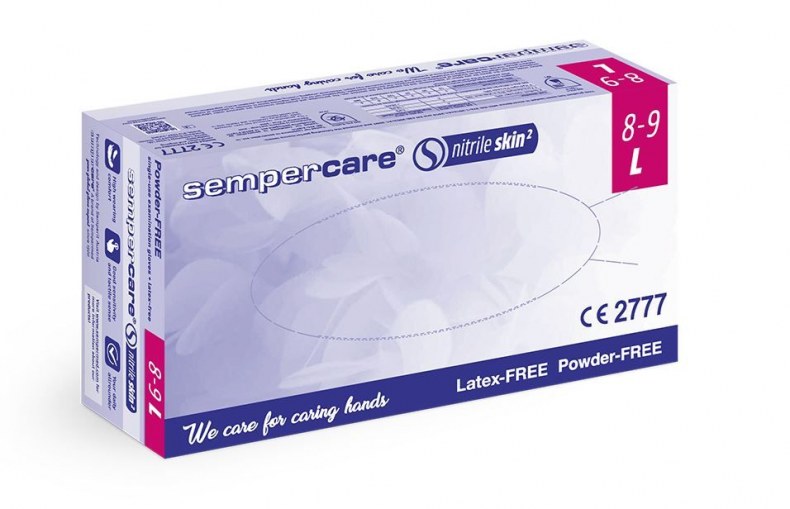 SEMPERCARE NITRIL VIZSGÁLÓKESZTYŰ  LEVENDULA  L 200X