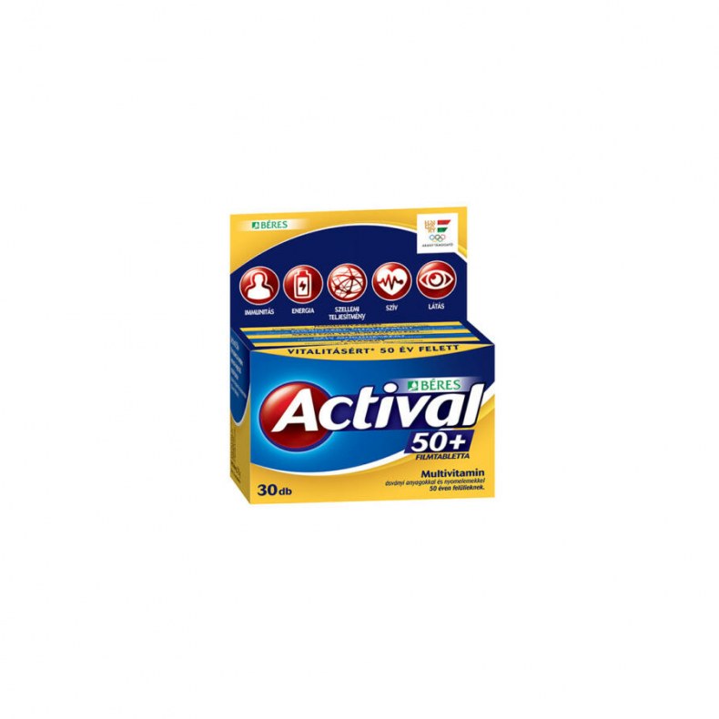 BÉRES ACTIVAL 50+ FILMTABLETTA 30X
