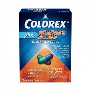 COLDREX PLUS KÖHÖGÉS ELLENI KEMÉNY KAPSZULA 16X