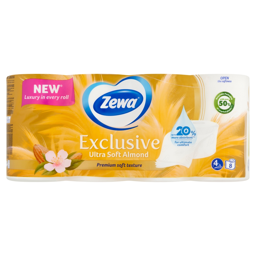 Zewa Exclusive Almond Milk 4 Rétegű Wc Papír 8 db