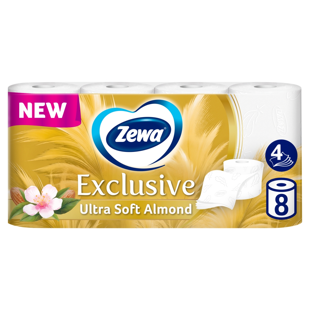 Zewa Exclusive Almond Milk 4 Rétegű Wc Papír 8 db - Image 3