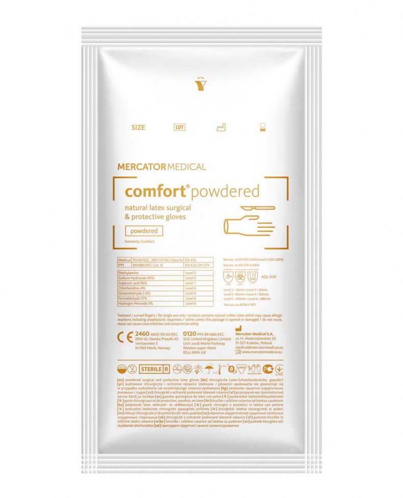 MERCATOR KESZTYŰ 8 STERIL LATEX PÚDEREZETT 1PÁR