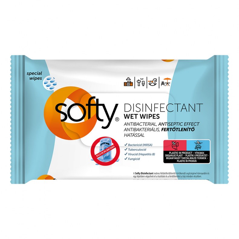 SOFTY DISINFECTANT FERTŐTLENÍTŐ KENDŐ TASAKBAN 40X