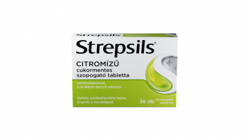 STREPSILS CITROMÍZŰ CUKORMENTES SZOPOGATÓ TABLETTA 36X