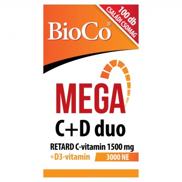BIOCO MEGA C+D DUO C-VITAMIN 1500MG+D3-VITAMIN 3000NE FILMTABLETTA 100X