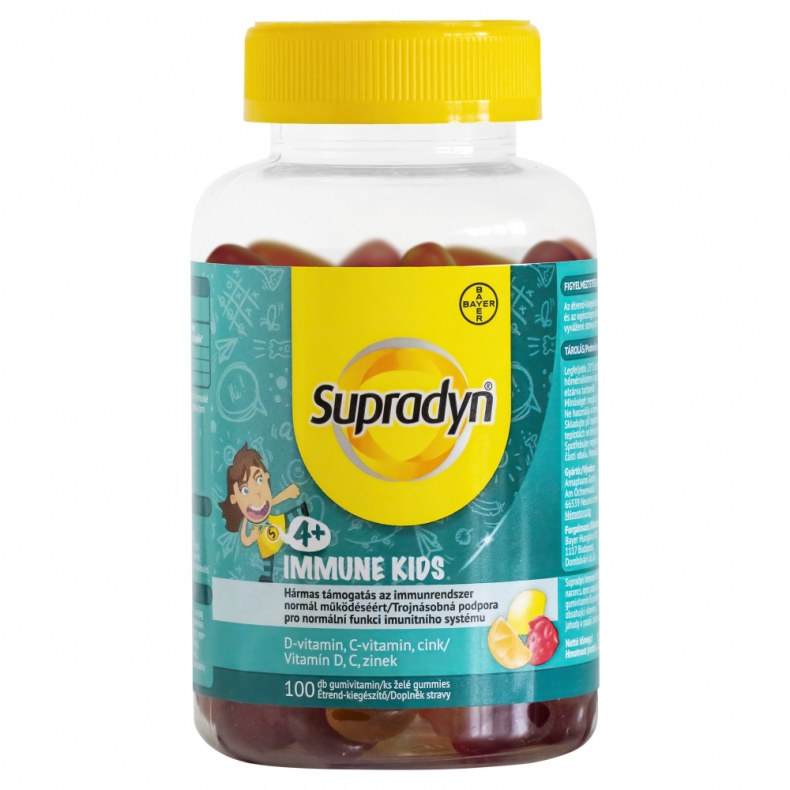 Supradyn Immune Kids C+D+Cink Gumivitamin 100 db