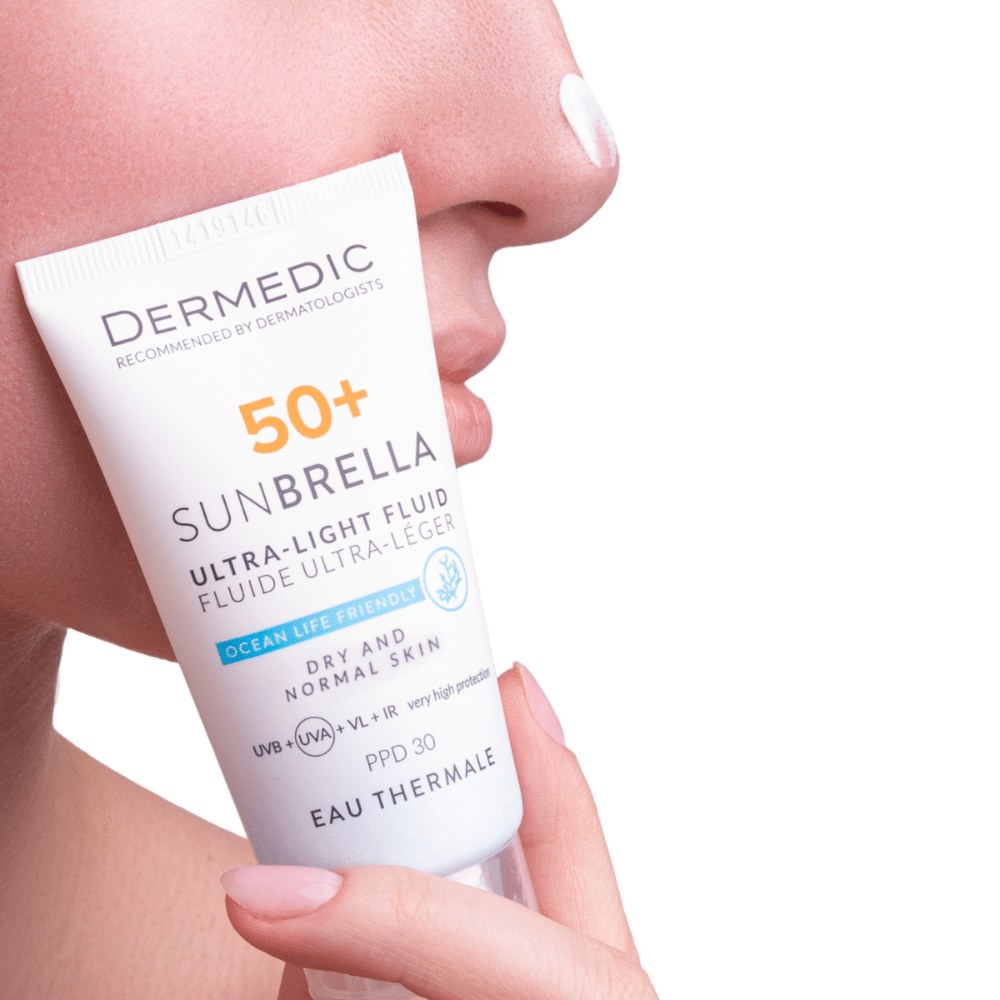 Dermedic Sunbrella Ultra-light Fényvédő FLUID SPF 50+ száraz és normál arcbőrre 40 ml - Image 3