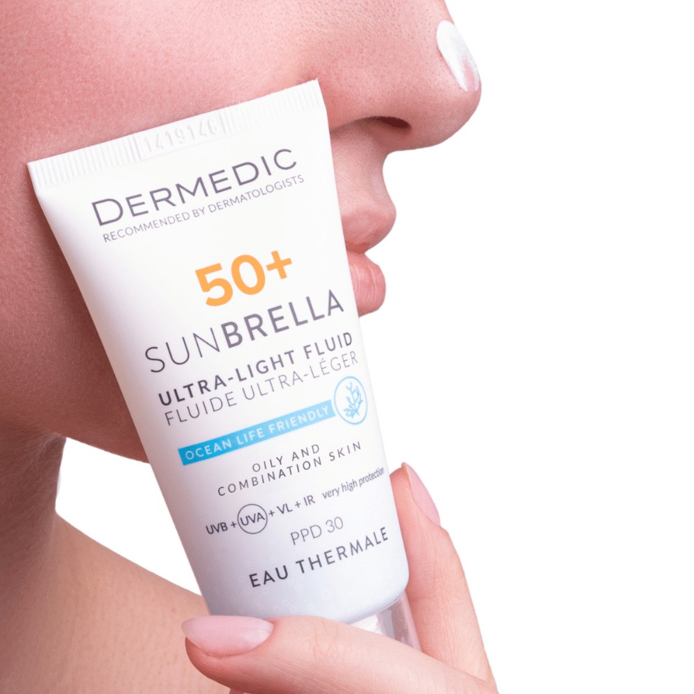 Dermedic Sunbrella Ultra-light fényvédő FLUID SPF 50+ zsíros és kombinált arcbőrre 40 ml - Image 3