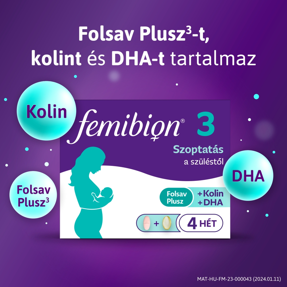 Femibion 3 Szoptatás Filmtabletta+Kapszula 28+28 (2024) - Image 10