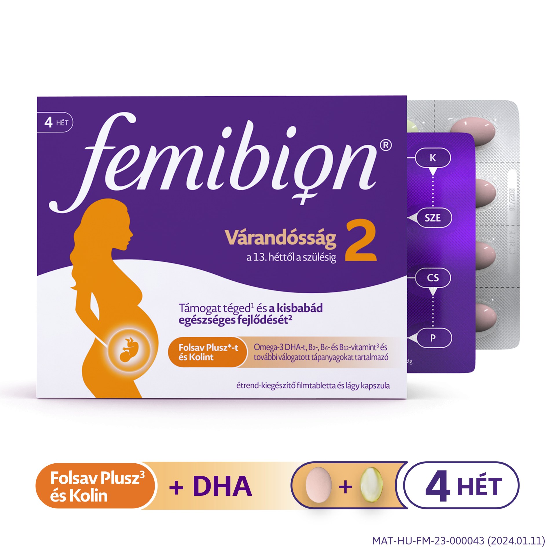 Femibion 2 Várandósság Filmtabletta+Kapszula 28+28 (2024) - Image 2
