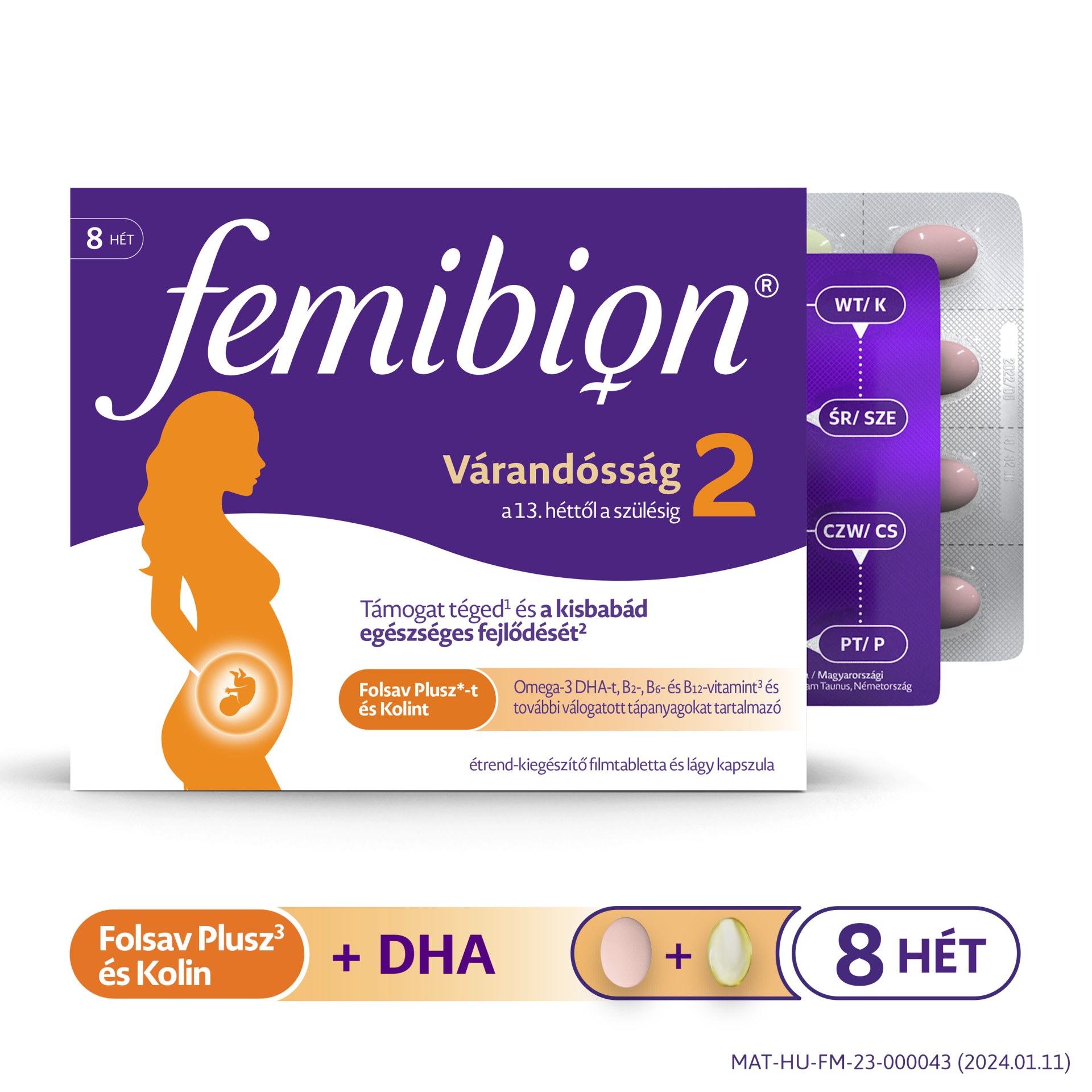 Femibion 2 Várandósság Filmtabletta+Kapszula 56+56 (2024) - Image 2