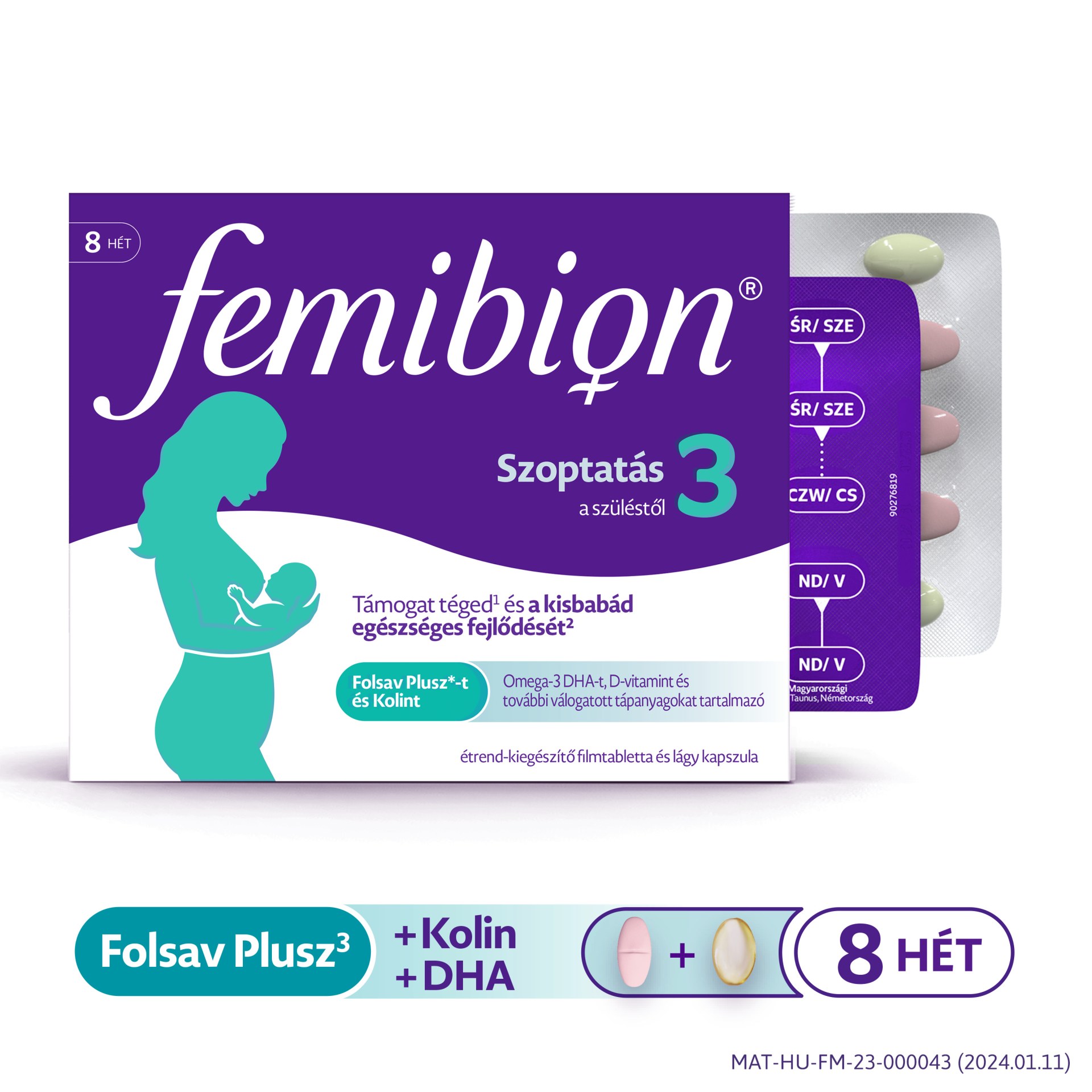 Femibion 3 Szoptatás Filmtabletta+Kapszula 56+56 (2024) - Image 2