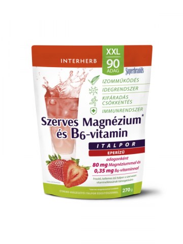 Interherb XXL SZERVES MAGNÉZIUM+B6-VITAMIN ITALPOR EPERÍZŰ 270G (90 ADAG)