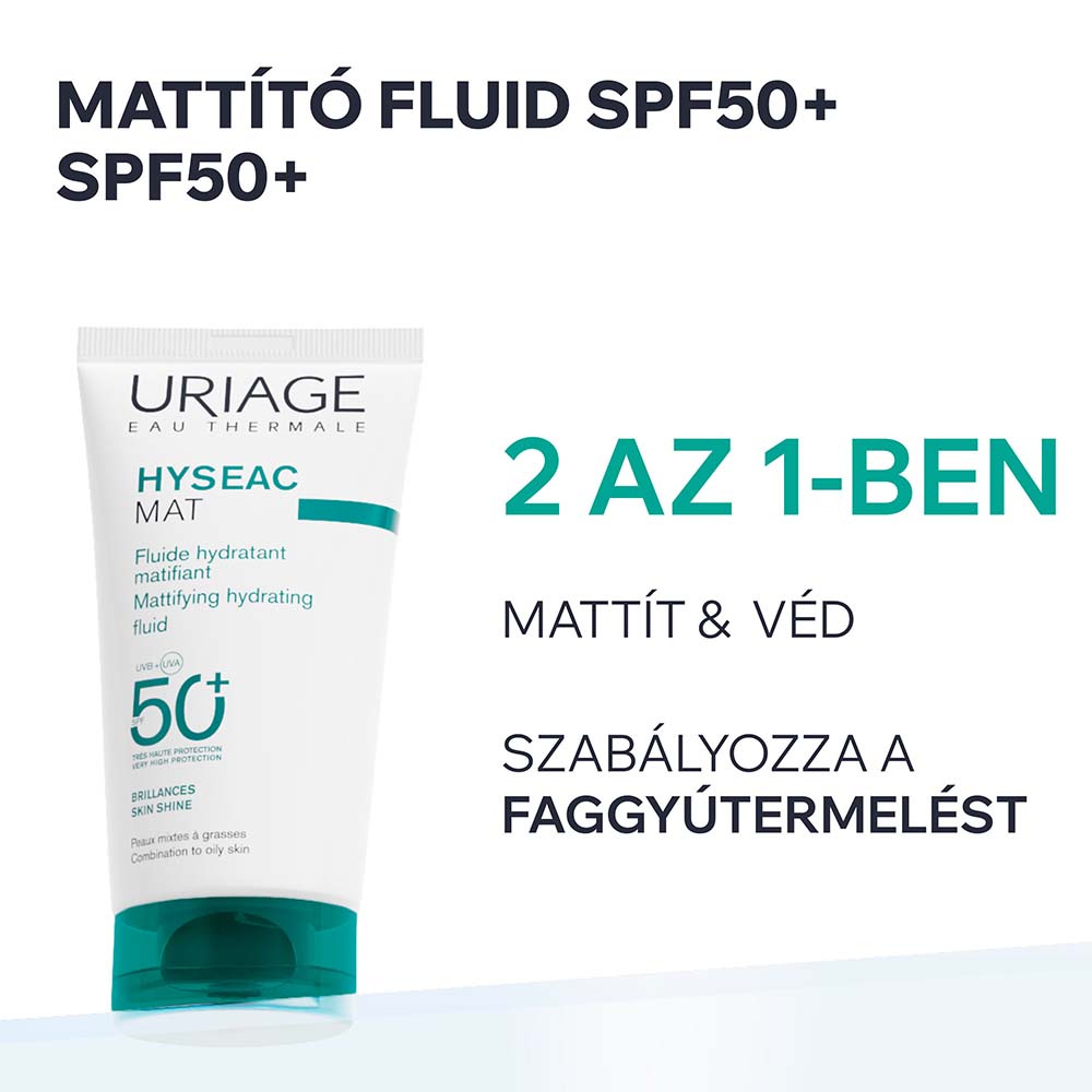 Uriage Hyséac mattító fluid zsíros bőrre SPF50+ 50 ml - Image 3