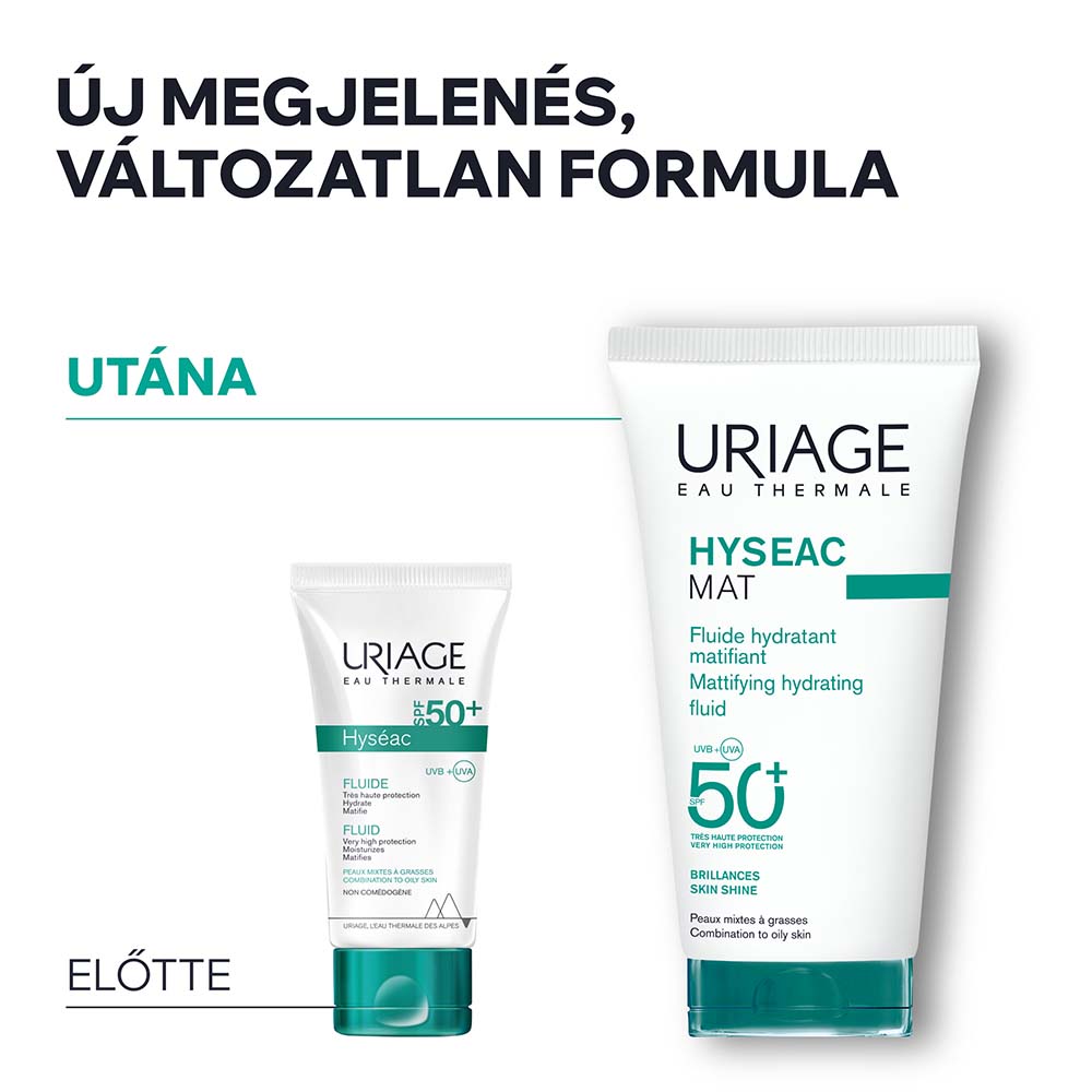 Uriage Hyséac mattító fluid zsíros bőrre SPF50+ 50 ml - Image 2