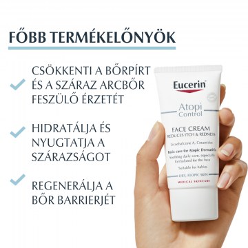 Alternative view of Eucerin AtopiControl 12% omega zsírsavas arckrém 50 ml