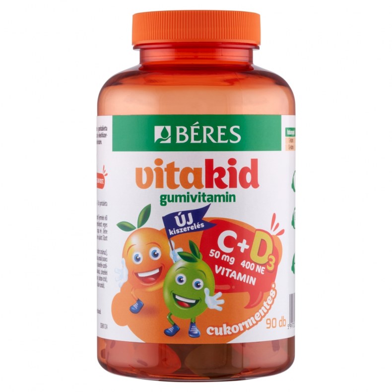 Béres Vitakid C+D3 Gumivitamin Gumitabletta 90db