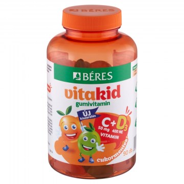 Alternative view of Béres Vitakid C+D3 Gumivitamin Gumitabletta 90db
