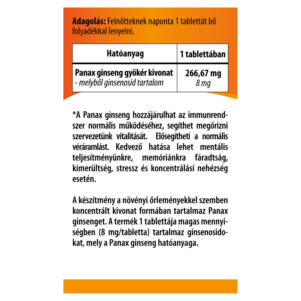 BioCo Ginzeng kivonat tabletta 60 db - Image 3